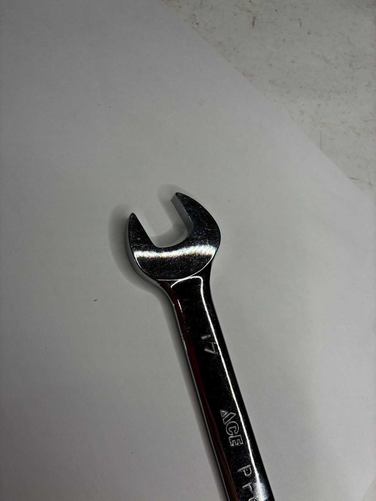 Ace Professional 17mm Combination Wrench Chrome Vanadium 12 Point Used Tool