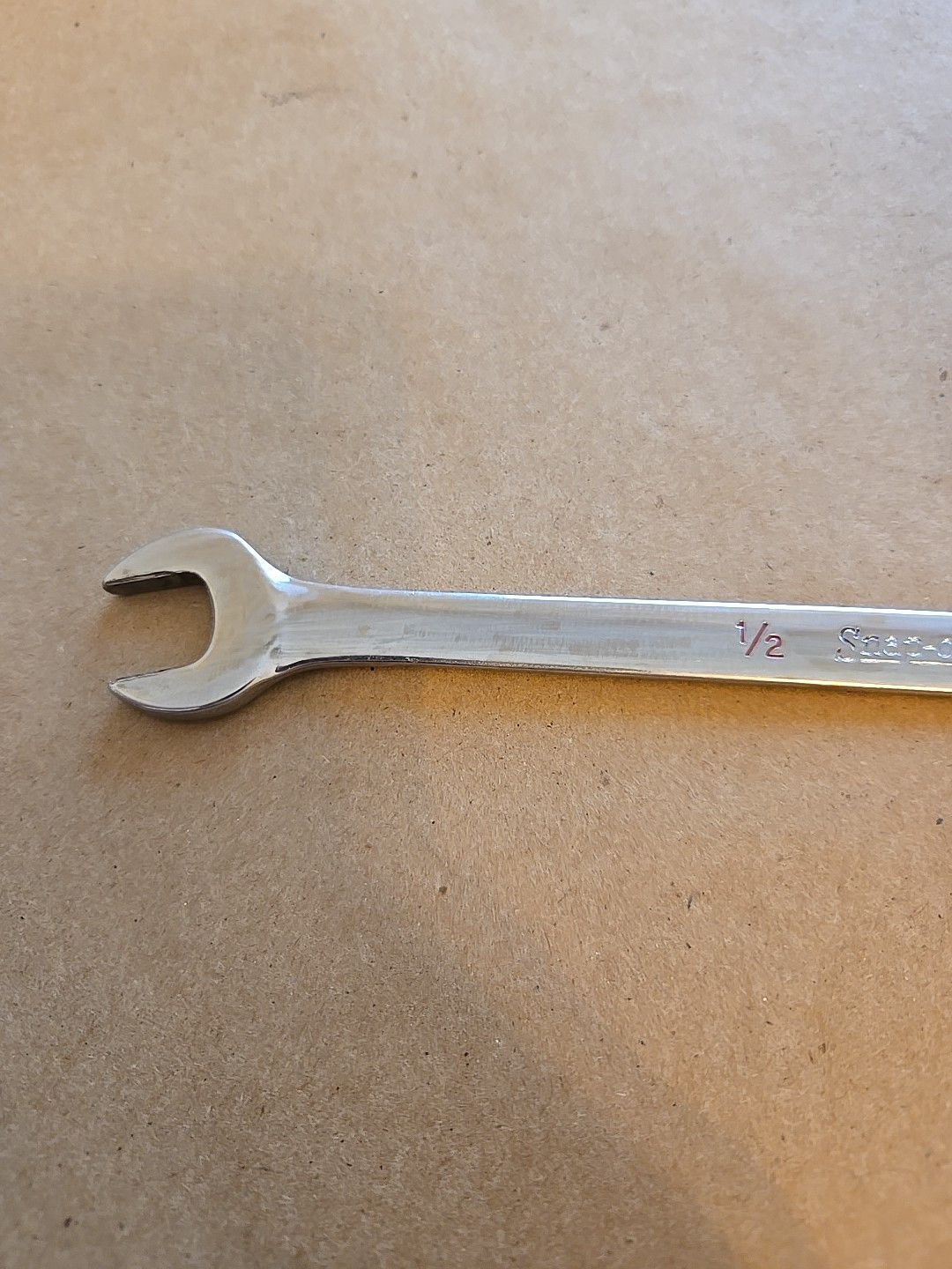 Snap On 1/2″-9/16″ SAE Chrome Low Torque Slime Line Open End Wrench LTA1618