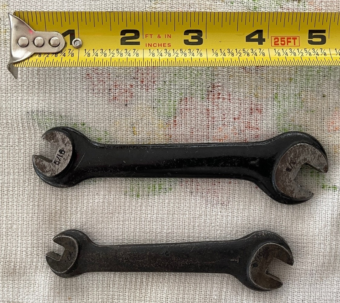 Vintage Williams 527 (5/16 x 3/8) & 525 (1/4″ x 5/16″) Wrenches Industrial Tool