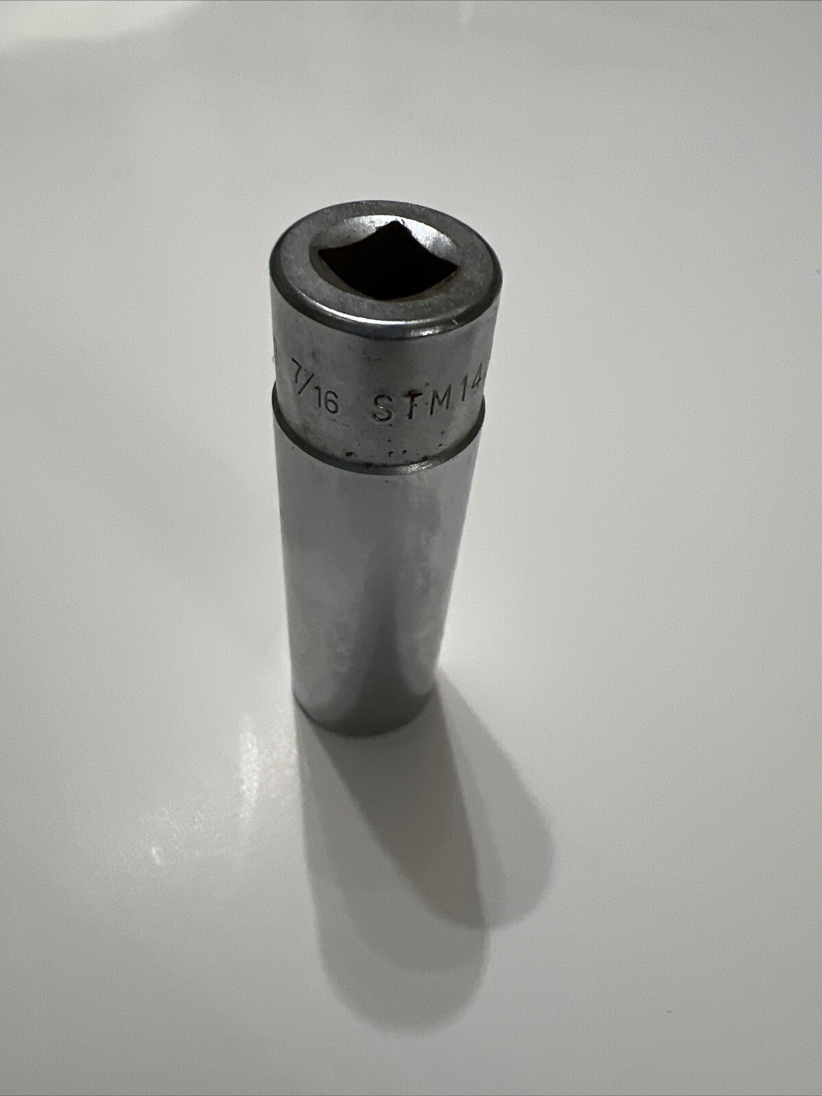 Snap On Tools STM14 7/16″ SAE Flank Drive Deep Socket 1/4″ Drive 6 point USA