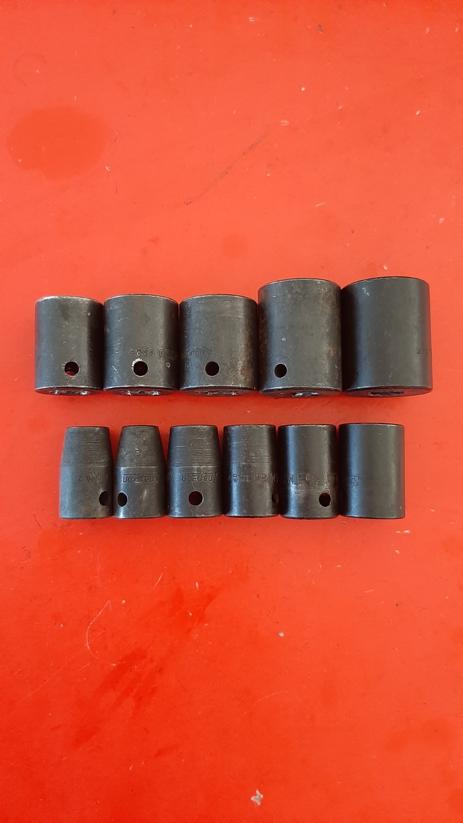 Snap-On 1/2″ Drive 11 pc 6 Point SAE Shallow Impact Socket Set Im120-320 3/8″-1″