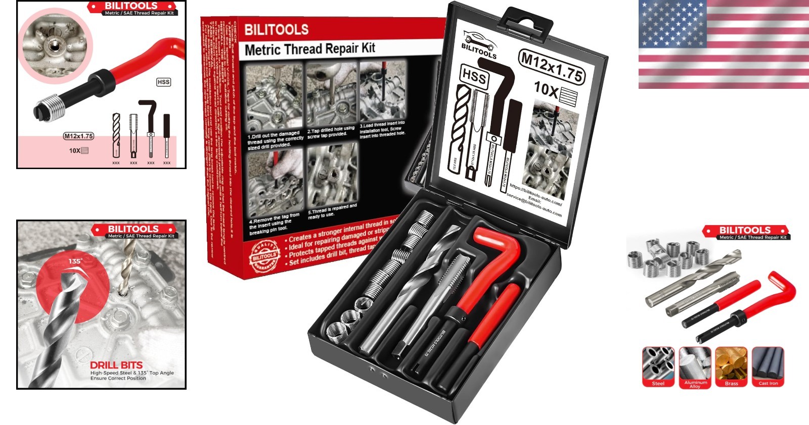 Thread Repair Kit Metric M12x1.75 HSS Drill
