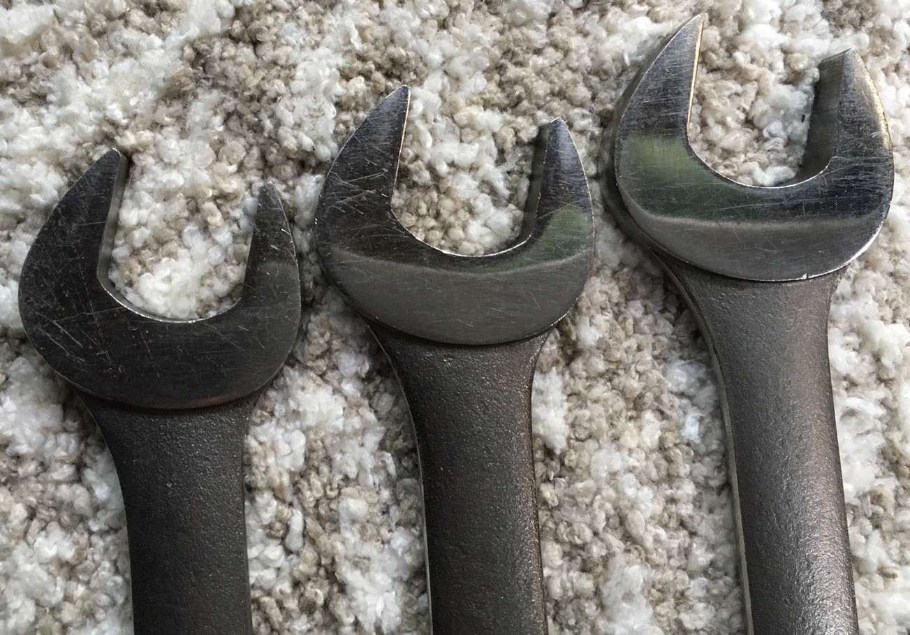 3 PIECE LOT LARGE METRIC CRAFTSMAN WRENCH SET 22MM 23MM 24MM MADE IN USA USED