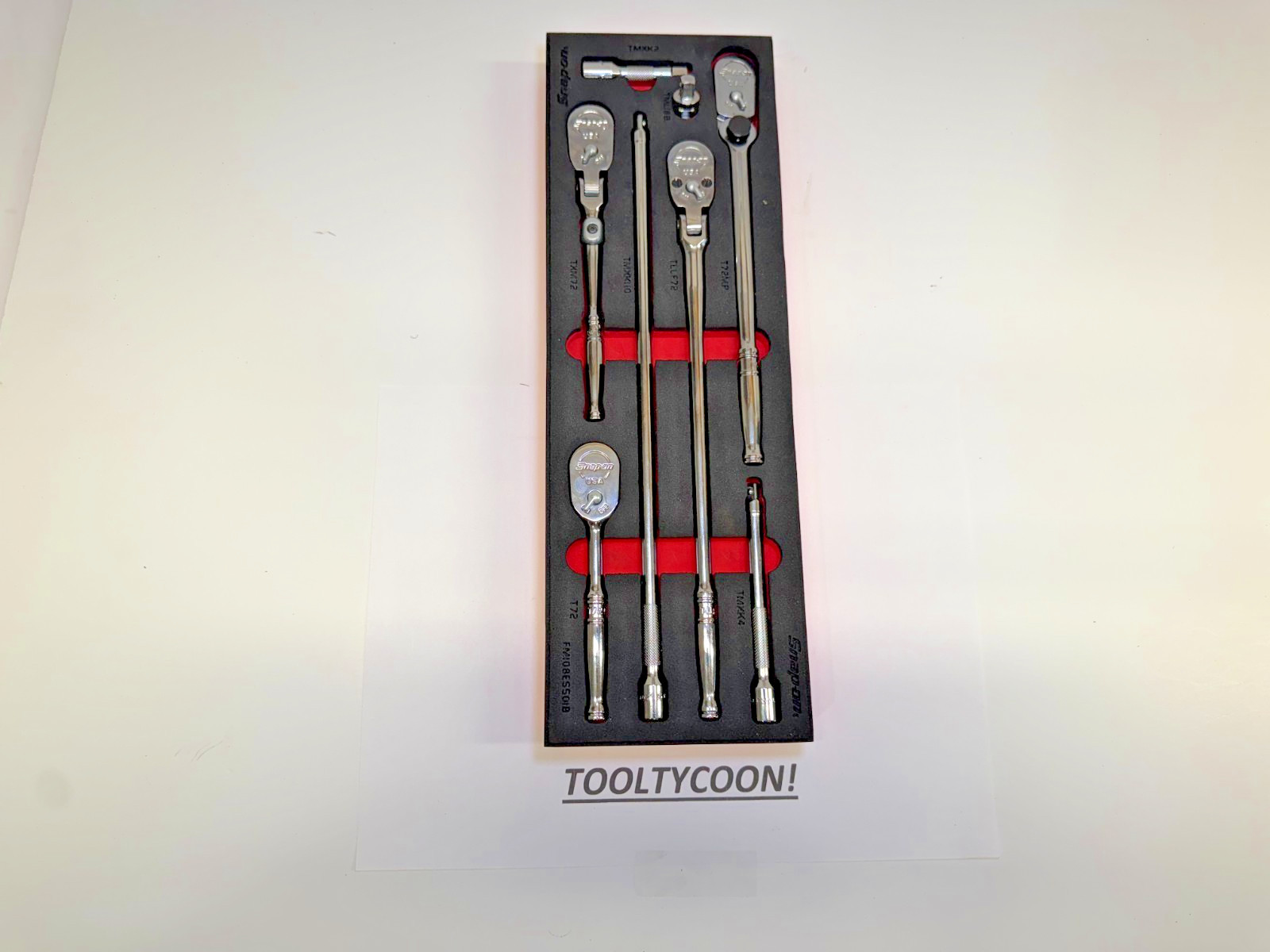 Snap-on Tools USA NEW 8pc 1/4” Essential Ratchet/Extension Set RAT108ESSFR