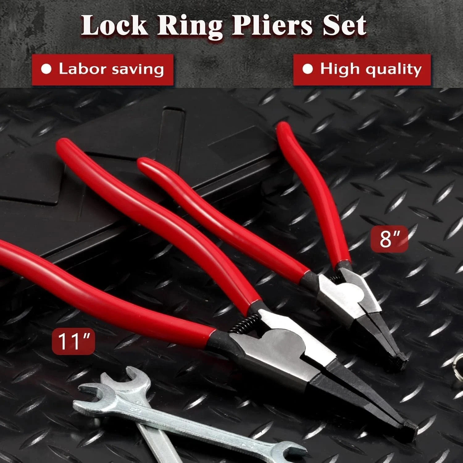 Flat Snap Ring Pliers Set – Heavy Duty, Reverse, Circlip, Transmission Use