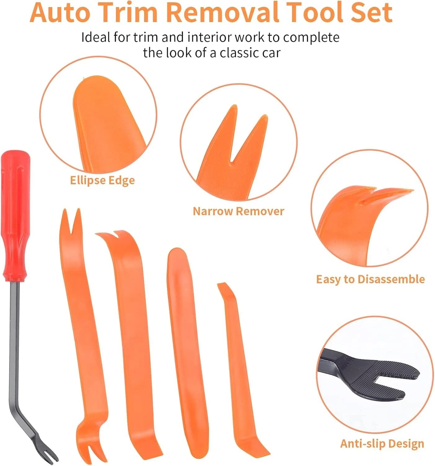 Auto Trim Removal Tool Car Door Trim Panel Tools Car Radio Audio Installer Pry T