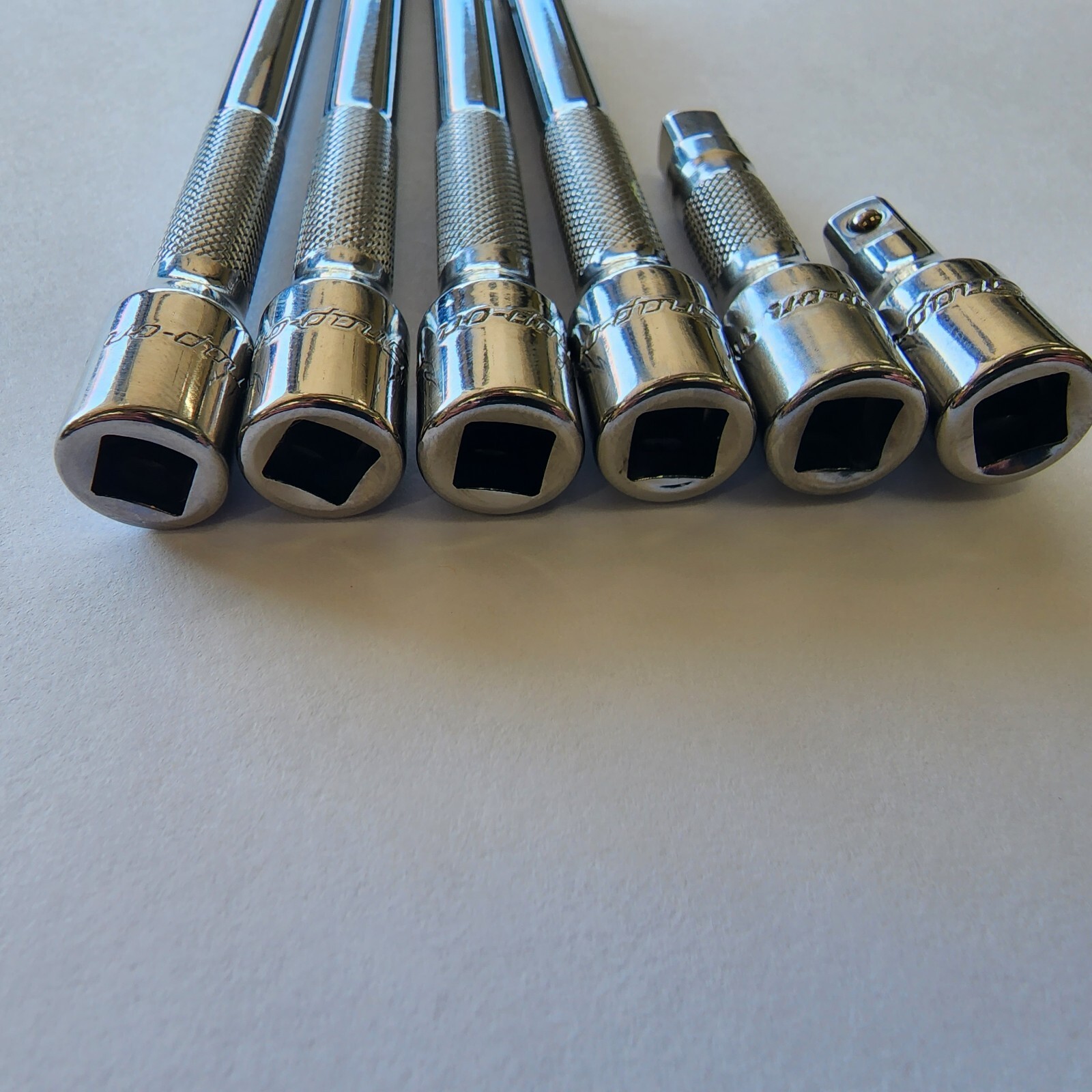 Snap-on Tools USA NEW 6pc 1/4″ Drive Knurled Chrome Socket Extension Set 106BTMX