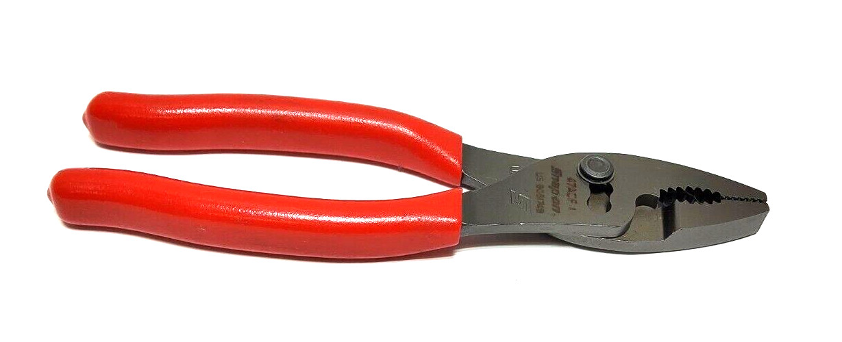 New Snap-on™ 7″ long Red Vinyl Grip Combination Slip Joint Pliers 47ACF