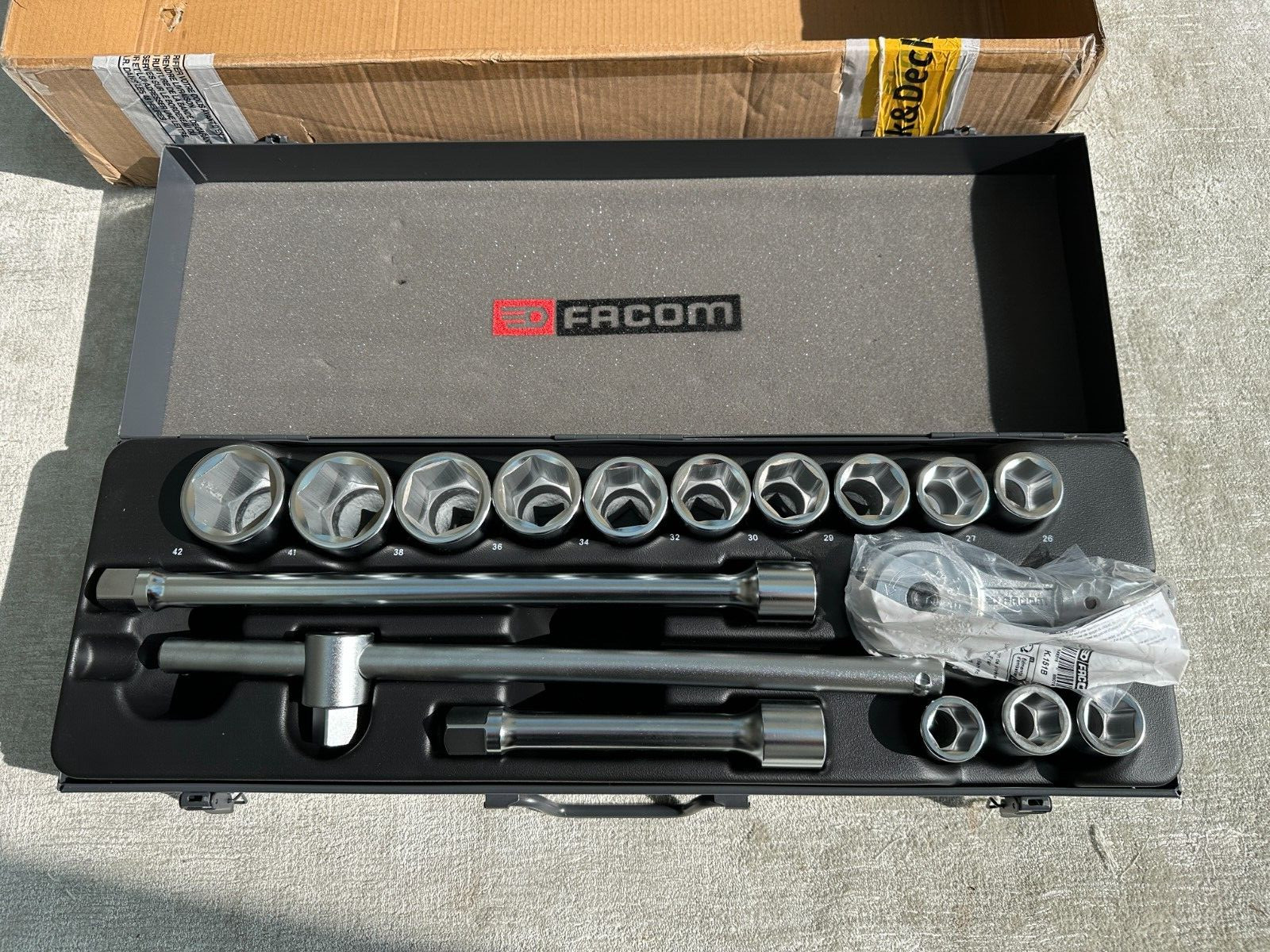 FACOM K.415E Socket Set 17pc 3/4″ Square Drive Metric 6pt (22-42mm) *INCL VAT*