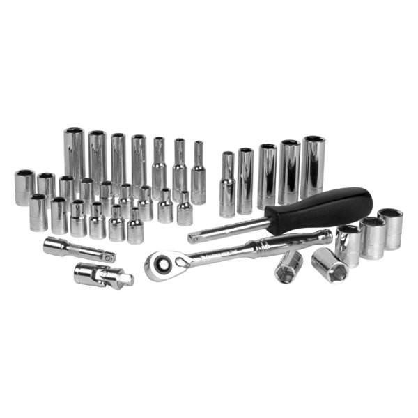 Performance Tool 1/4″ Drive SAE/Metric Ratchet & Socket Set, 36 Pieces