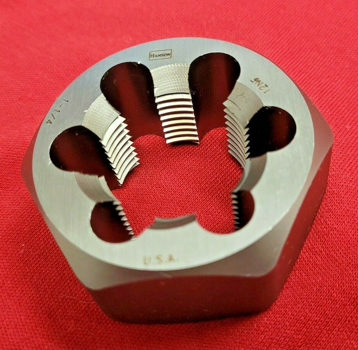 1-1/4-12 NF x 2.2″ Hex Irwin 7271 Rethread Die Carbon Steel RH USA
