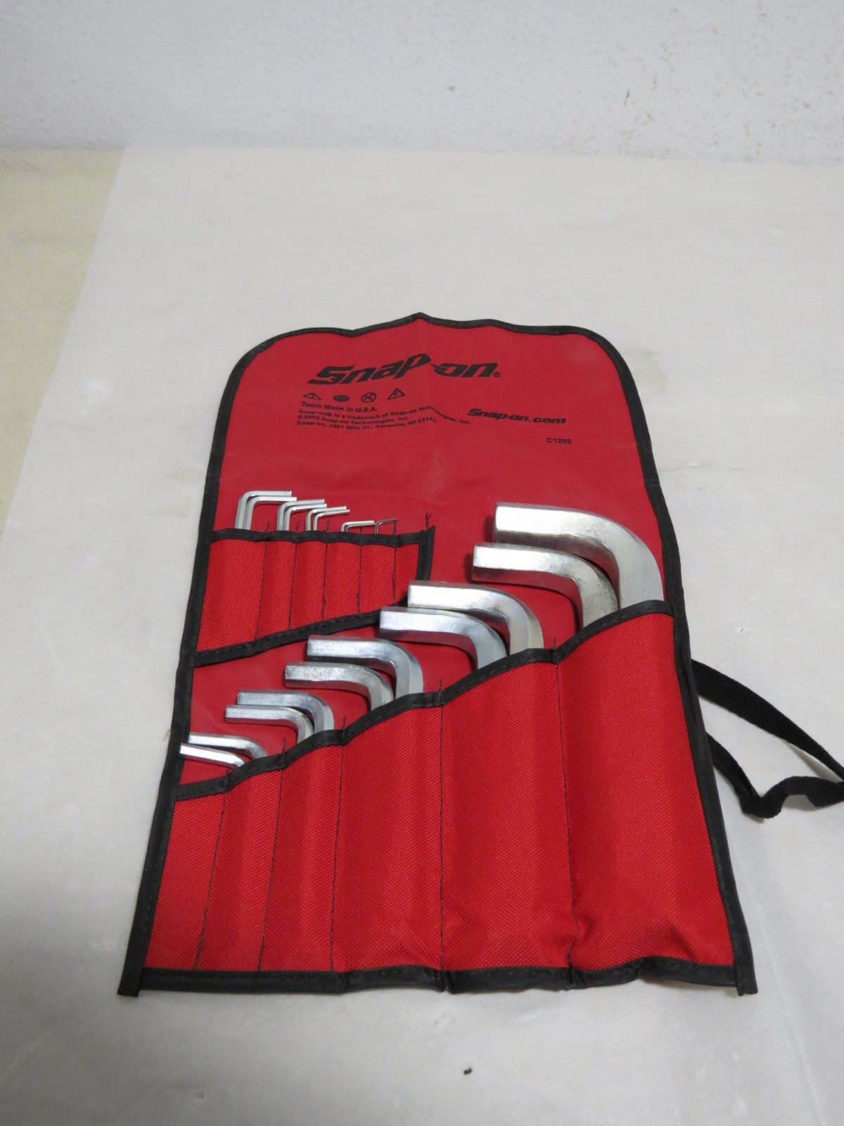 Snap-on AW1020DK 20 pc SAE L-Shaped Hex Wrench Set (.028-3/4″) w/ Bag