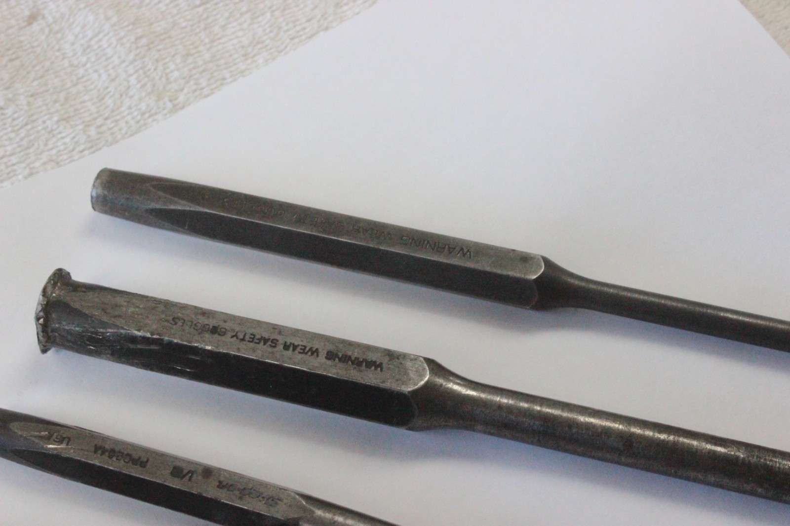 Lot Of 5 Snap On Punches (ppc108la,204a,110a,112a,812b, USA