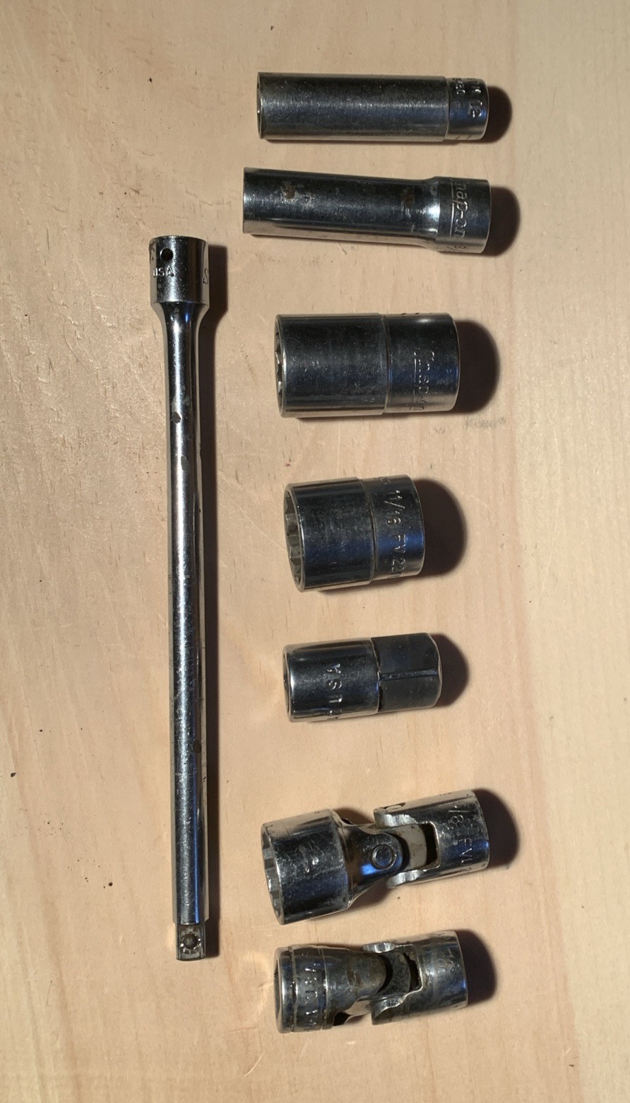 SNAP-ON TOOLS BUNDLE! Sockets, U-Joint Sockets, Extension, Adapter See List. USA