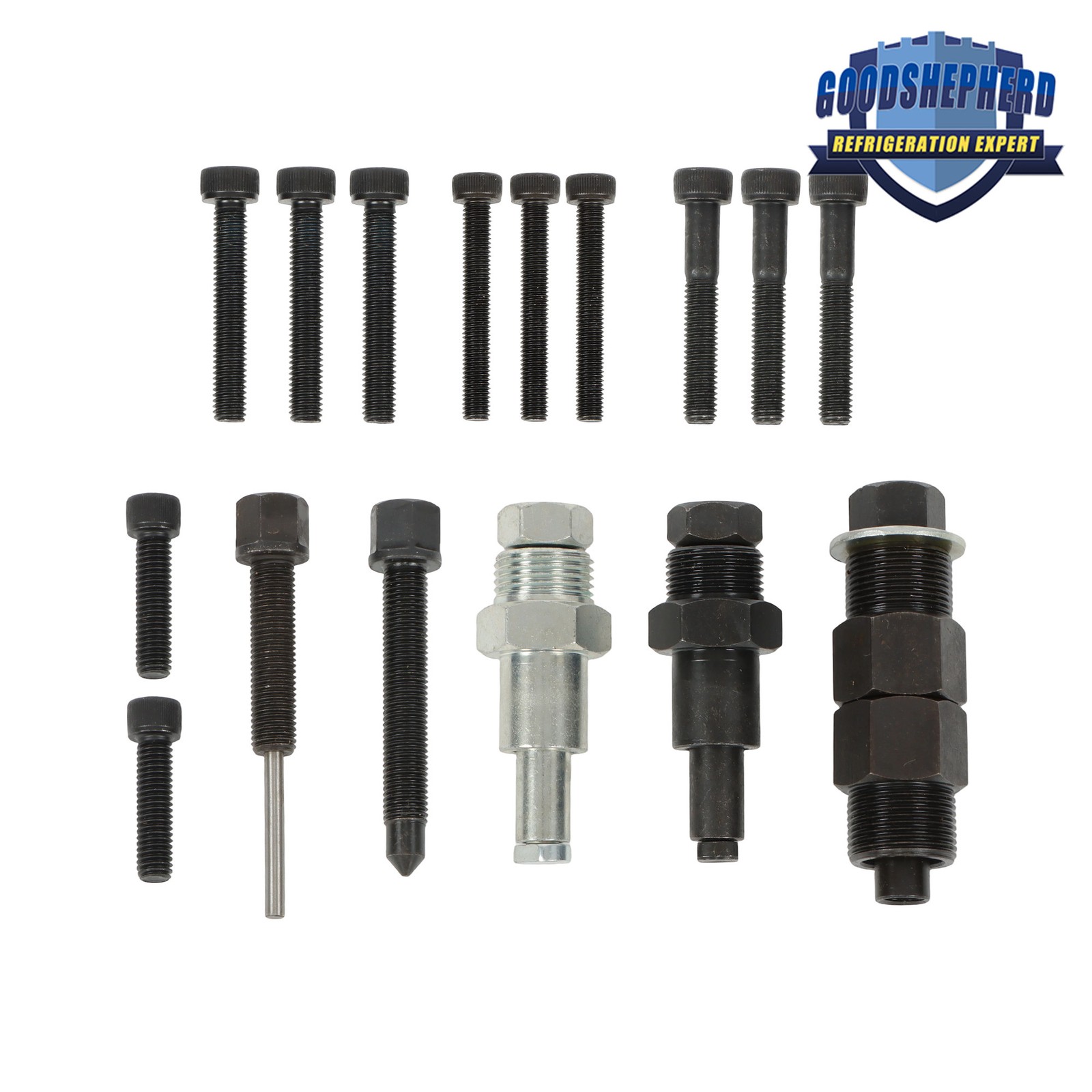 A/C Compressor Clutch Hub Puller Removal Installation Holding Tool Kit 23 Pieces