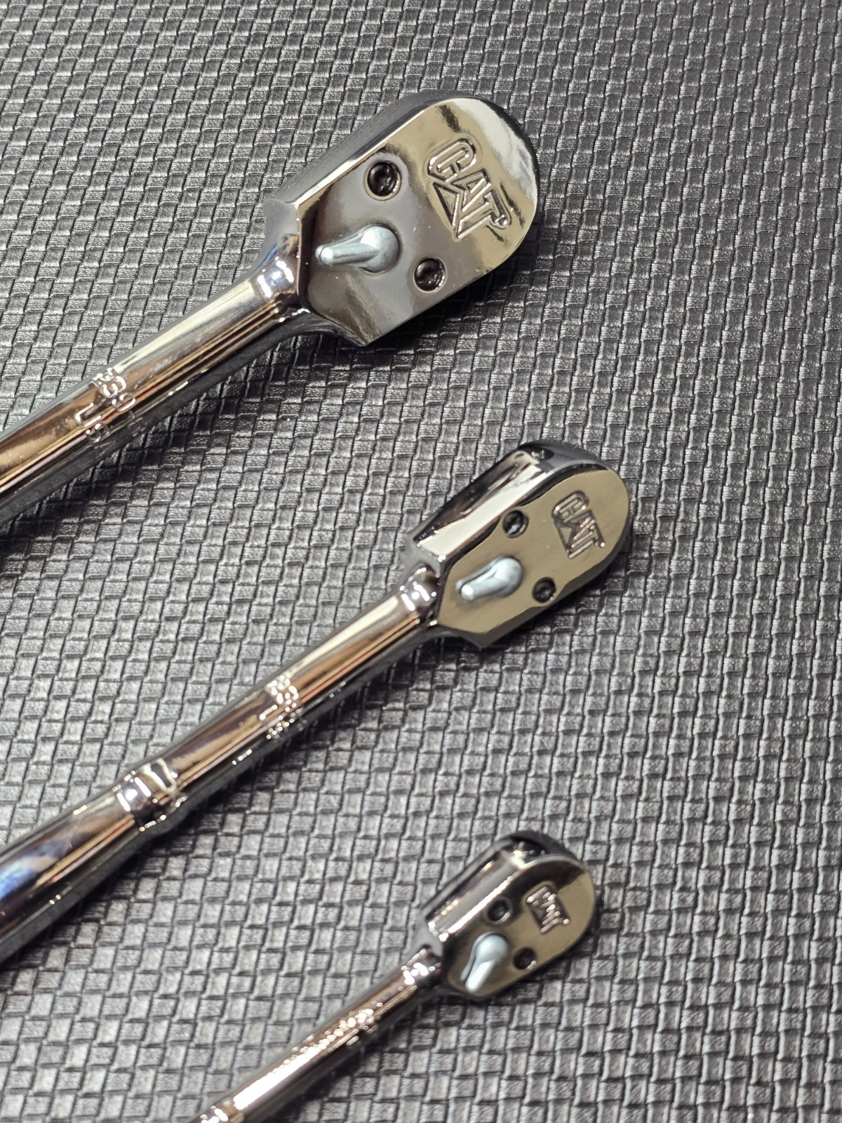 Caterpillar Tools Cat USA 3pc Ratchet Set By Snapon 233-1637 1/2 3/8 1/4