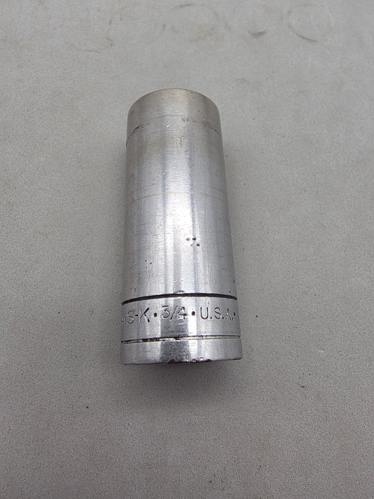 Vintage S-K Tools 3/4″ 6 Point 3/8″ Drive Deep Chrome Socket 40424 USA