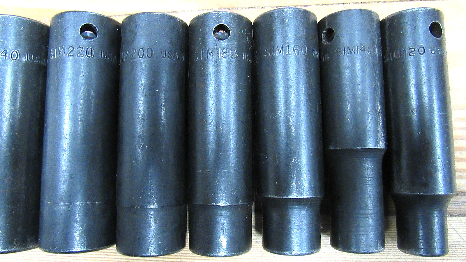 Snap On SIM120-320 1/2″ Drive 9 piece Impact Deep Socket Set 3/8″- 1″ 6 pt