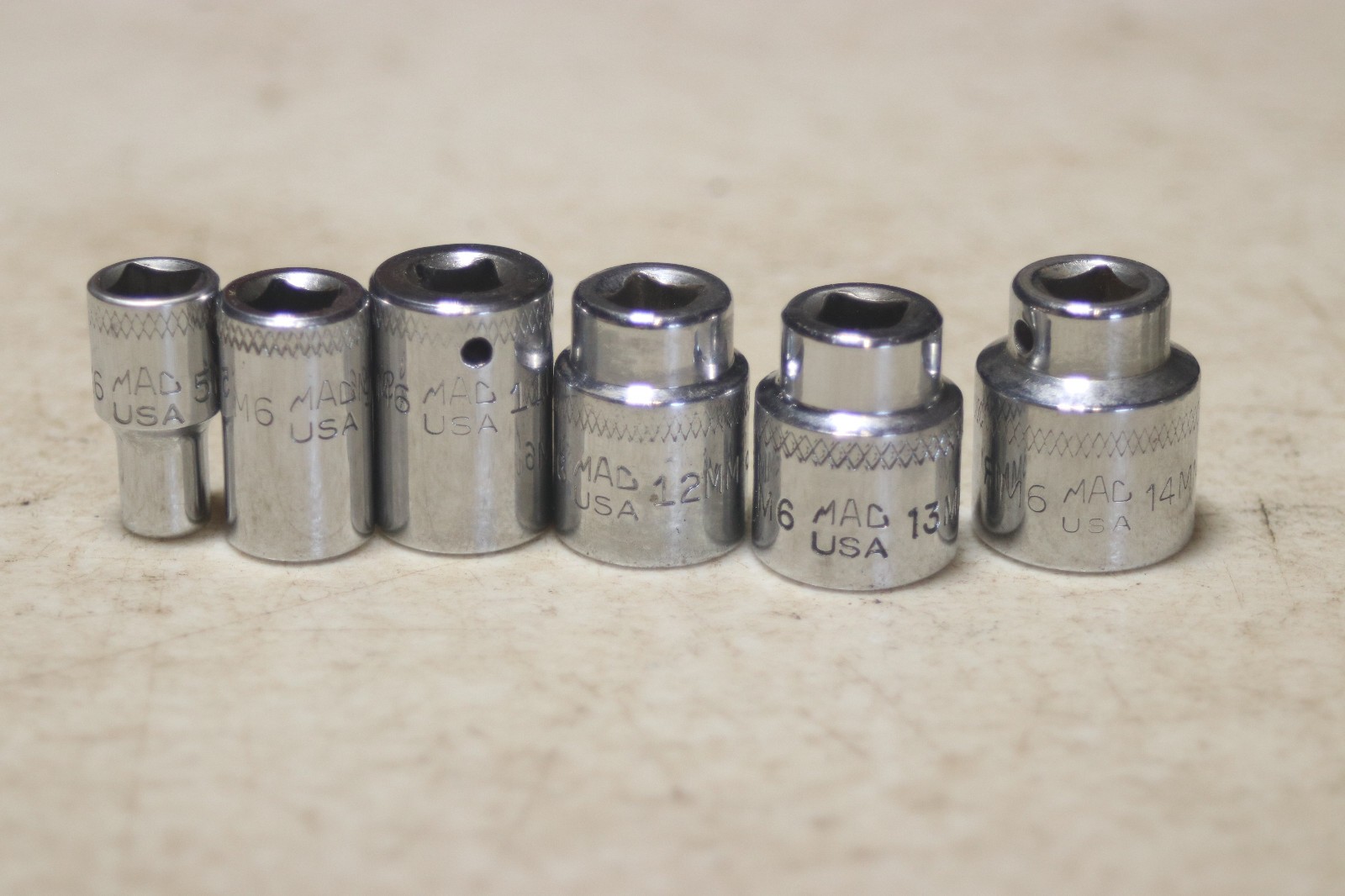 MAC Tools 1/4 Inch Drive Socket Lot 27 Pieces ALL Different SAE Metric
