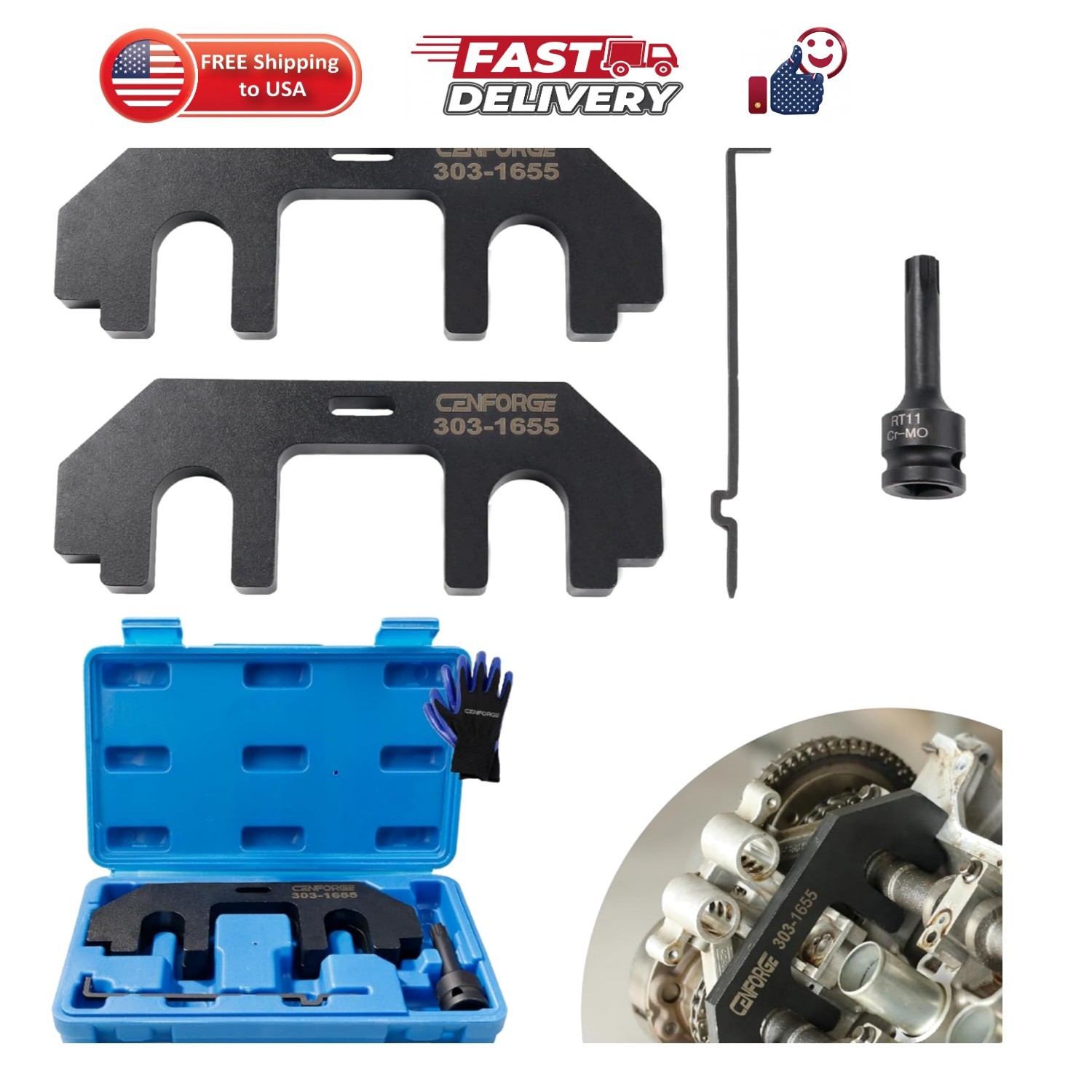 303-1655 Camshaft Holding Tool, 3.5 Timing Tool Kit Compatible with 3.5L EcoB…