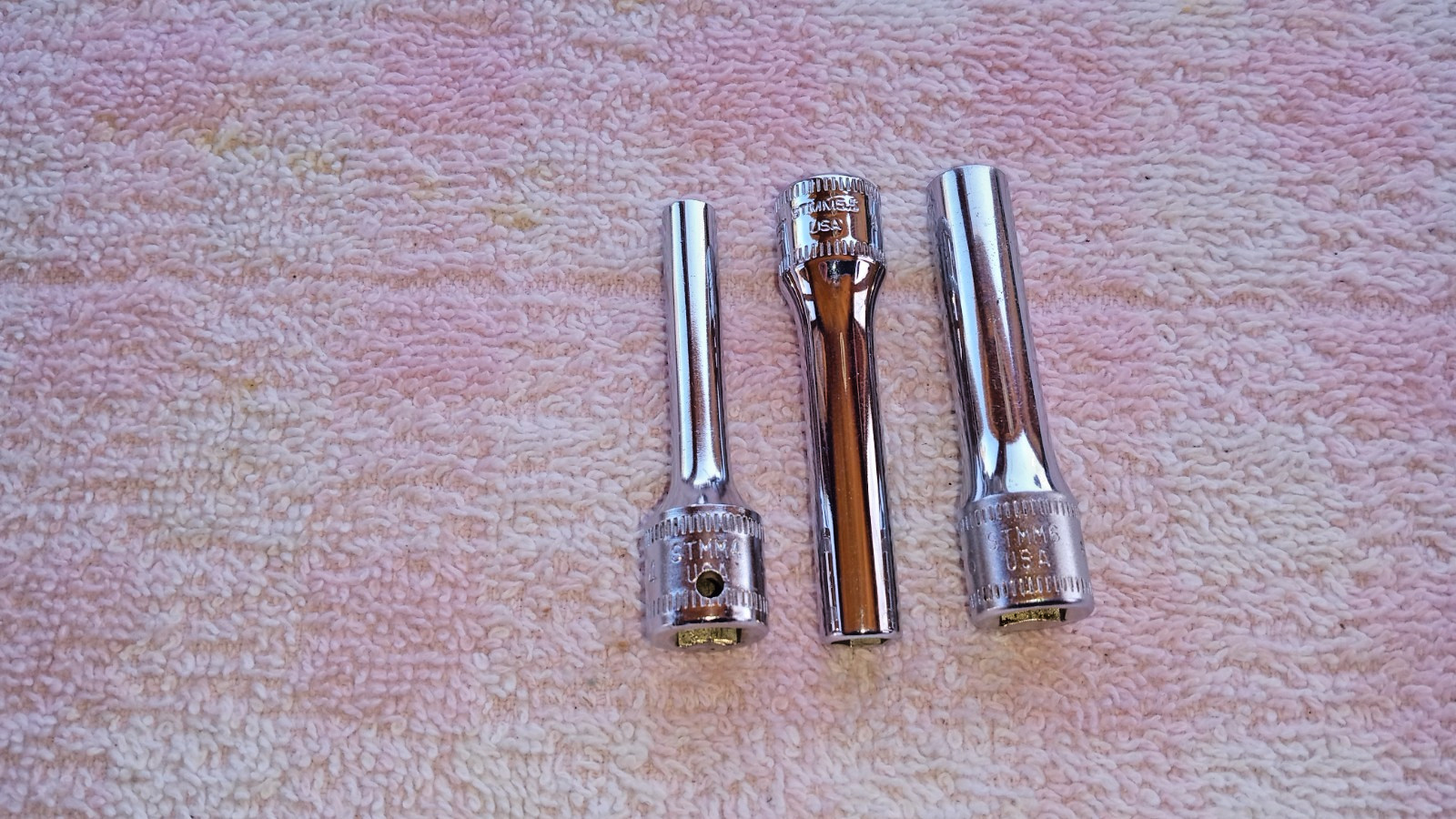 SNAP-ON MM DEEP SOCKETS 4 5.5 6 mm 6pt 1/4dr EXC COND HRDLY USED IMMAC nice gift