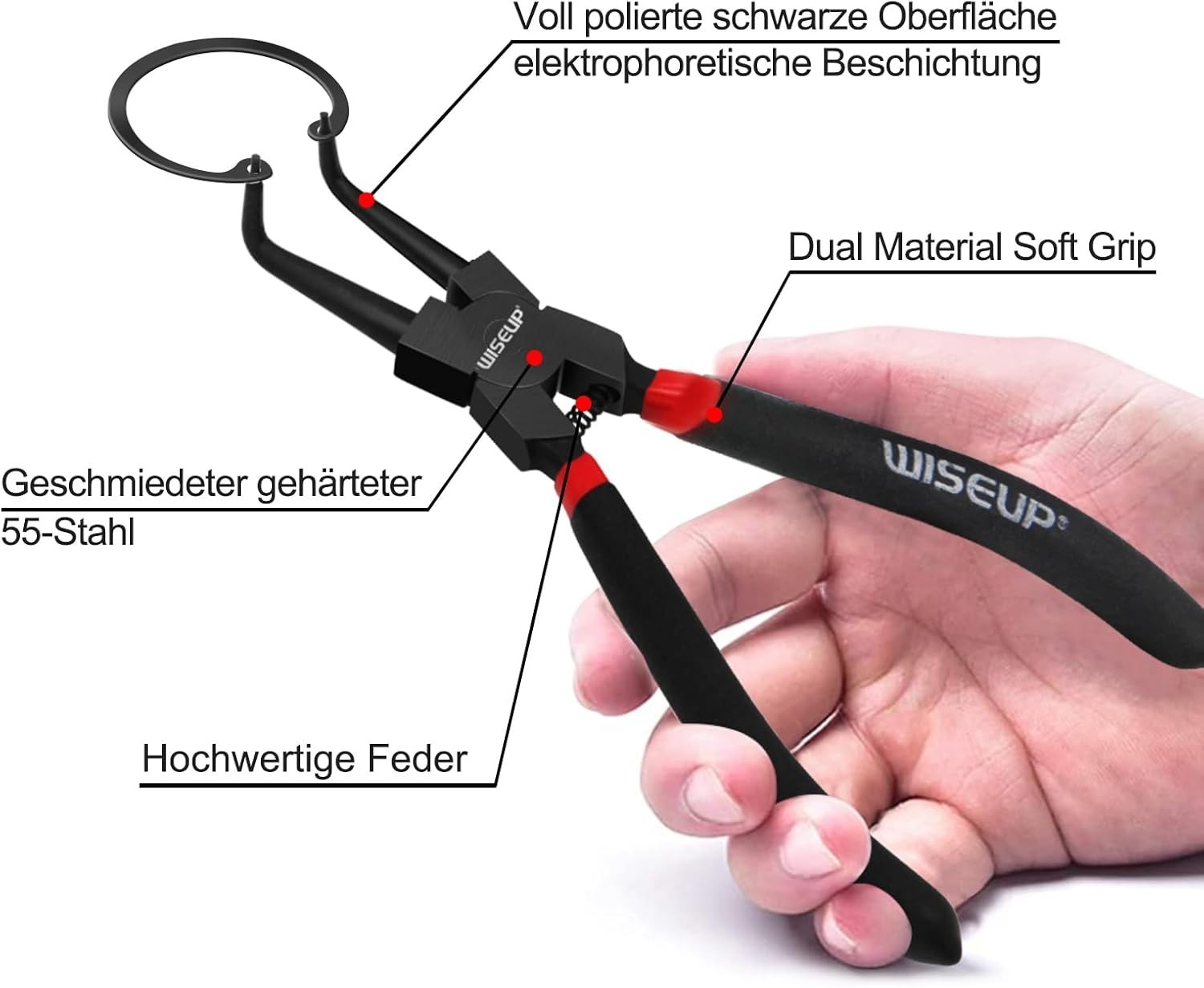Snap Ring Pliers Set Heavy Duty 4PCS 7 Inch Internal External Circlip Kit