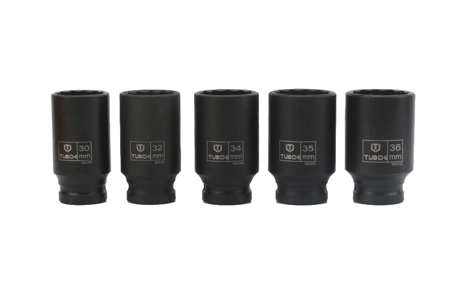 1/2″ Dr 12PT Double Hex Deep Impact Socket:8…23/24/25/26/27/28/29/30/32…45mm
