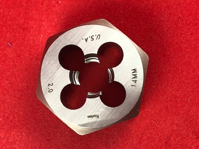 M14 X 2.0 Metric 1.4″ Hex Die Irwin Hanson 6952 14MM CS USA RH