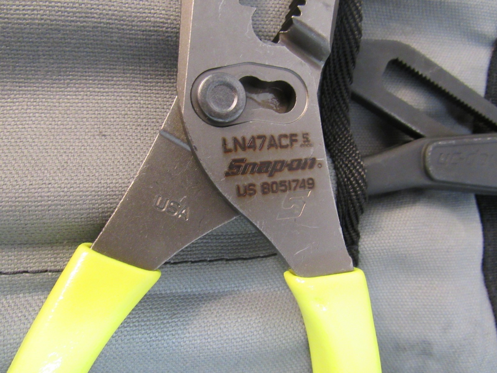 Snap On 4pc Plier Set 388ACF + PWCS9AF + LN47ACF +AWPBX10PL4TGKB1 High Vis Yello