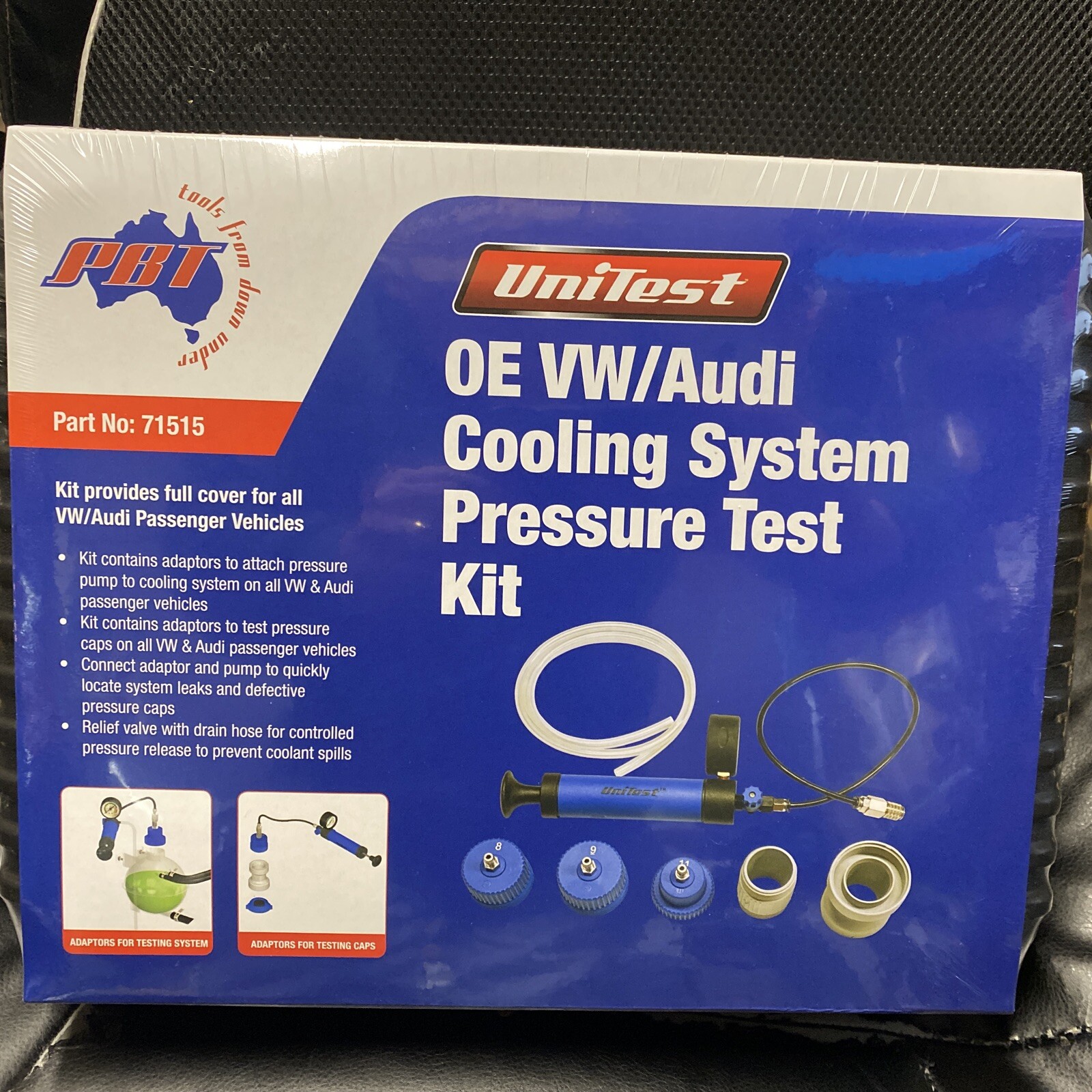 OE, Unitest VW/Audi Cooling System Pressure Test Kit, Part #PBT71515 – NEW