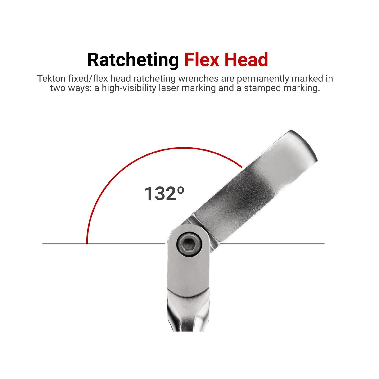 Tekton WRB95303 Long Fixed/Flex Head 12-Point Ratcheting Set