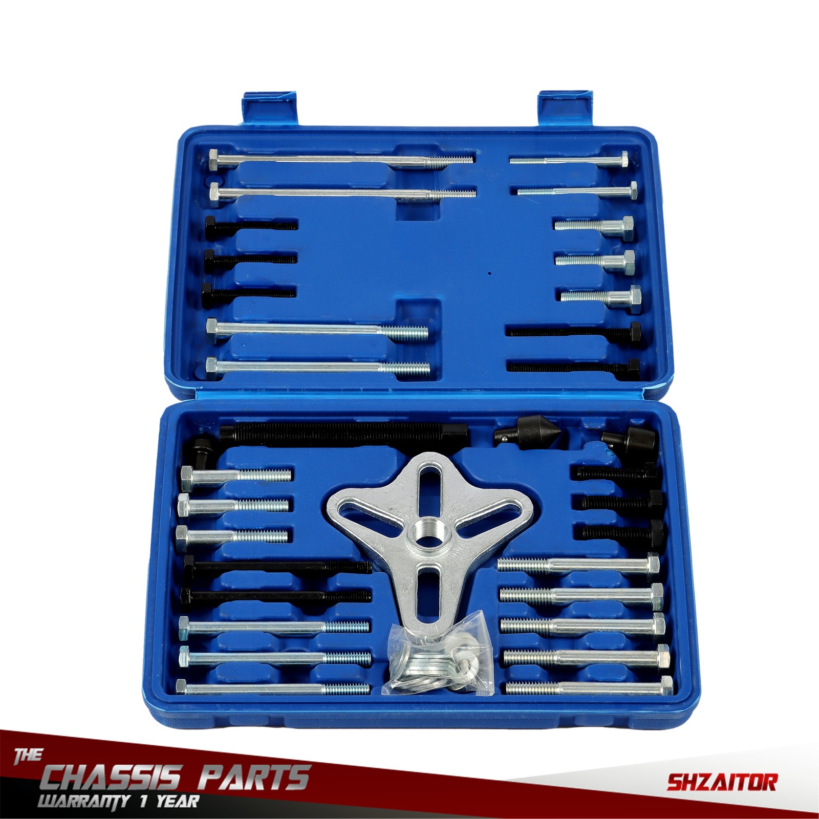 46Pcs Harmonic Balancer Puller Set Steering Wheel Gear Puller Crank Shaft Pulley