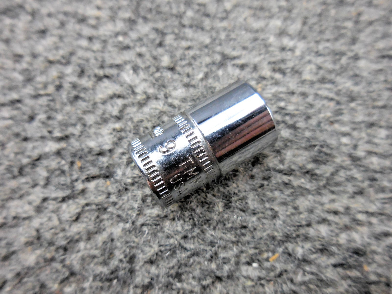 Snap-on Tools 9mm TMM9 1/4″ Drive Shallow Socket 6 Point Metric USA 1986