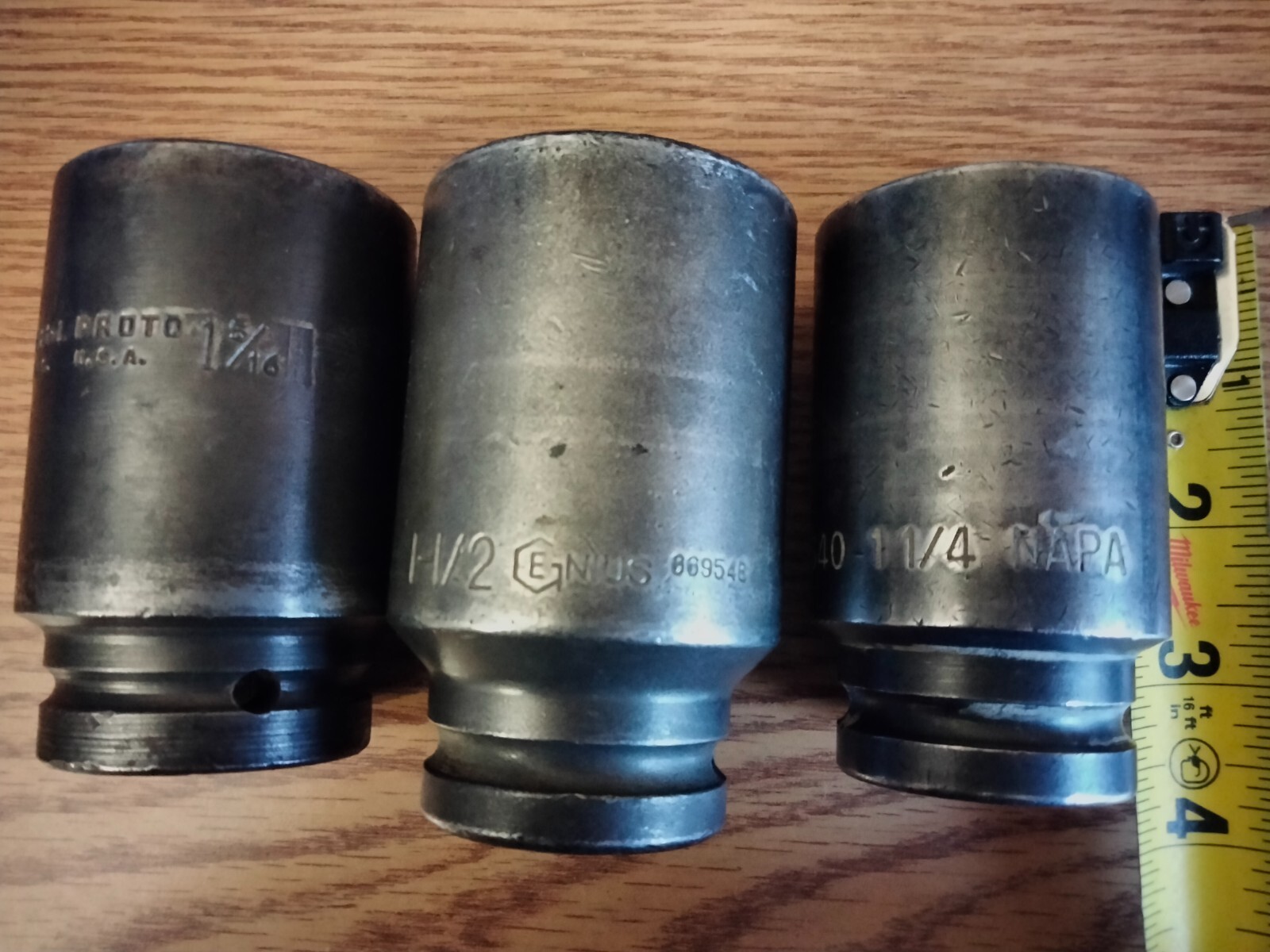Proto Genius NAPA Sockets 3/4″ Drive SAE 1-1/2″–1-3/16″–1-1/4″ 6 Point USA Mad