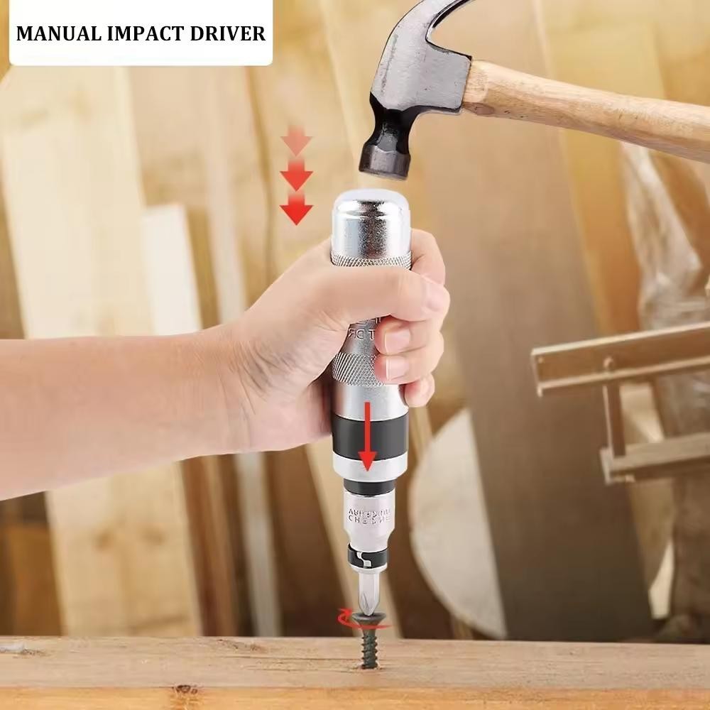 NEW 1/2″ Heavy Duty Impact Screwdriver Driver Set SAE Reversible w/ Metal Case