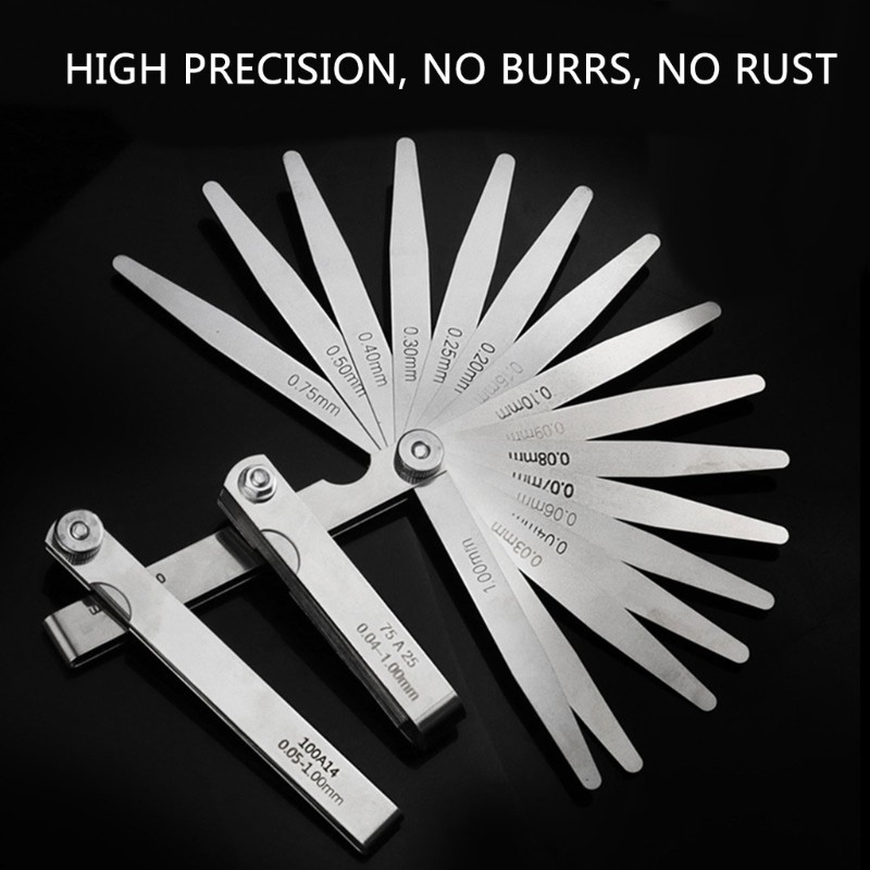 Stainless Steel Feelers Gauges Set Measuring Tool for Engineering Woodworking