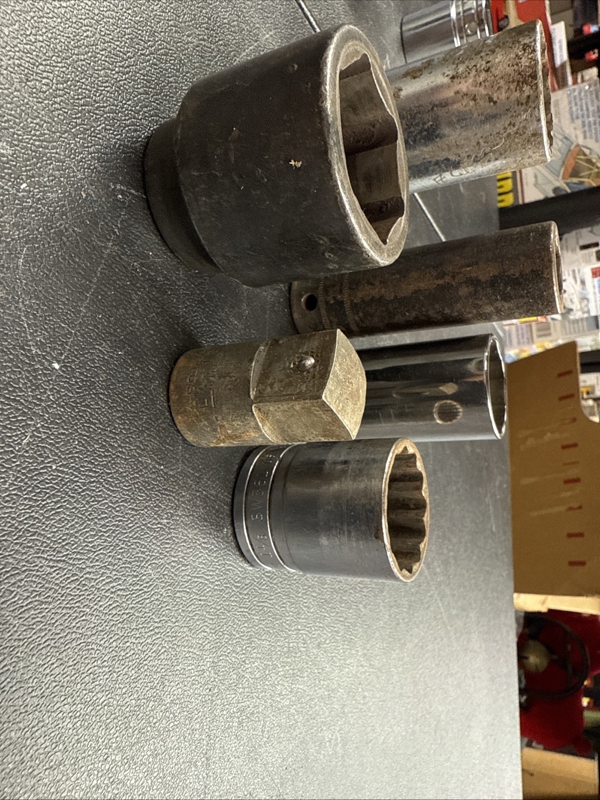 Snap On USA sockets And Adaptors Lot Of 6