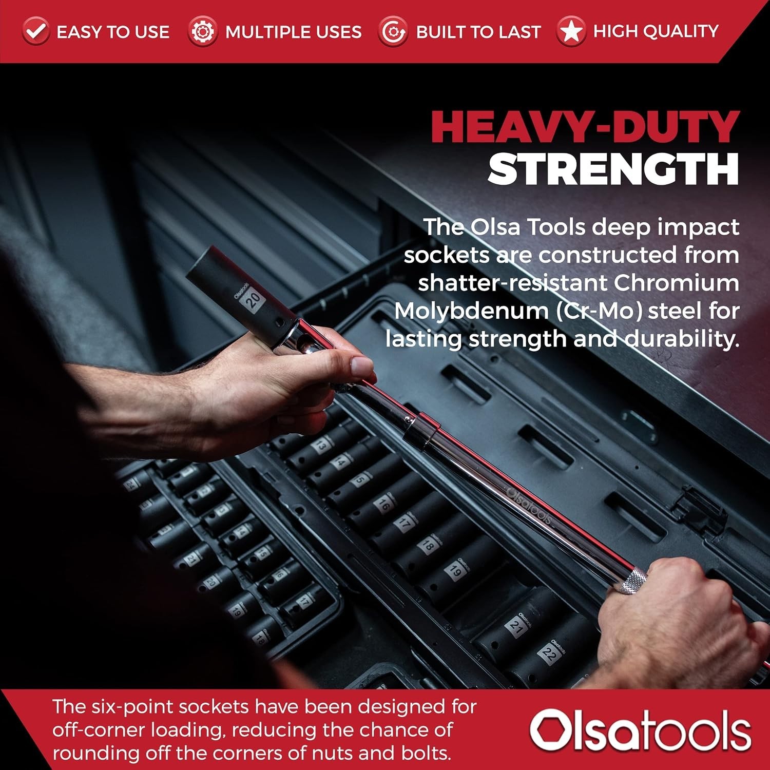 Impact-Ready Metric Socket Set in Storage Case