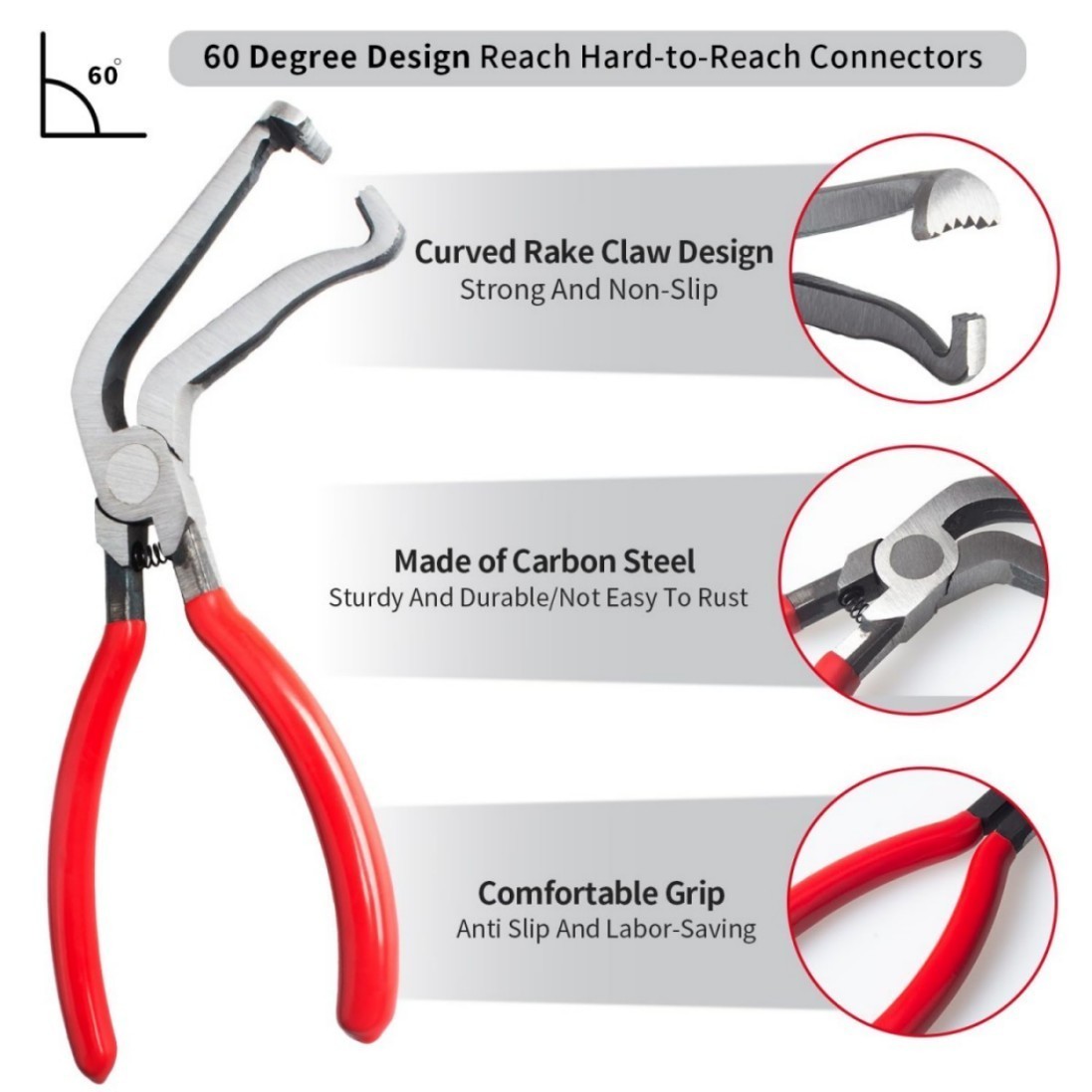 4Pc Electrical Disconnect Pliers For Car Connector Separator Automotive Tool***