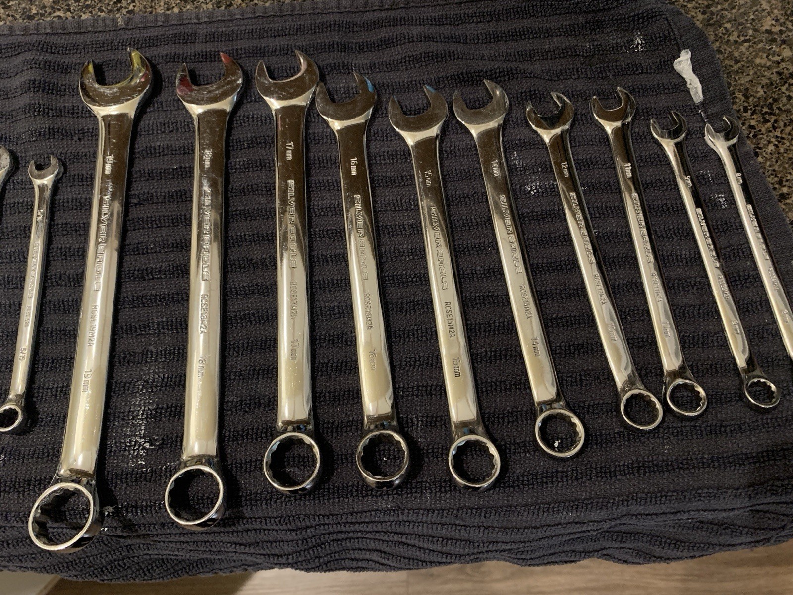 Beautiful Set Of Matco Silver Eagle Combination Wrenches- Metric & SAE-15 Total