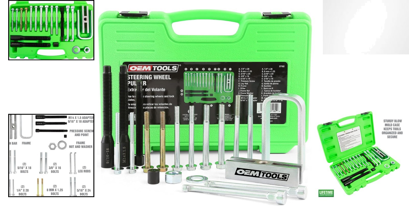 Compact Steering Wheel Puller Set with Organization Case – Mechanics Essential
