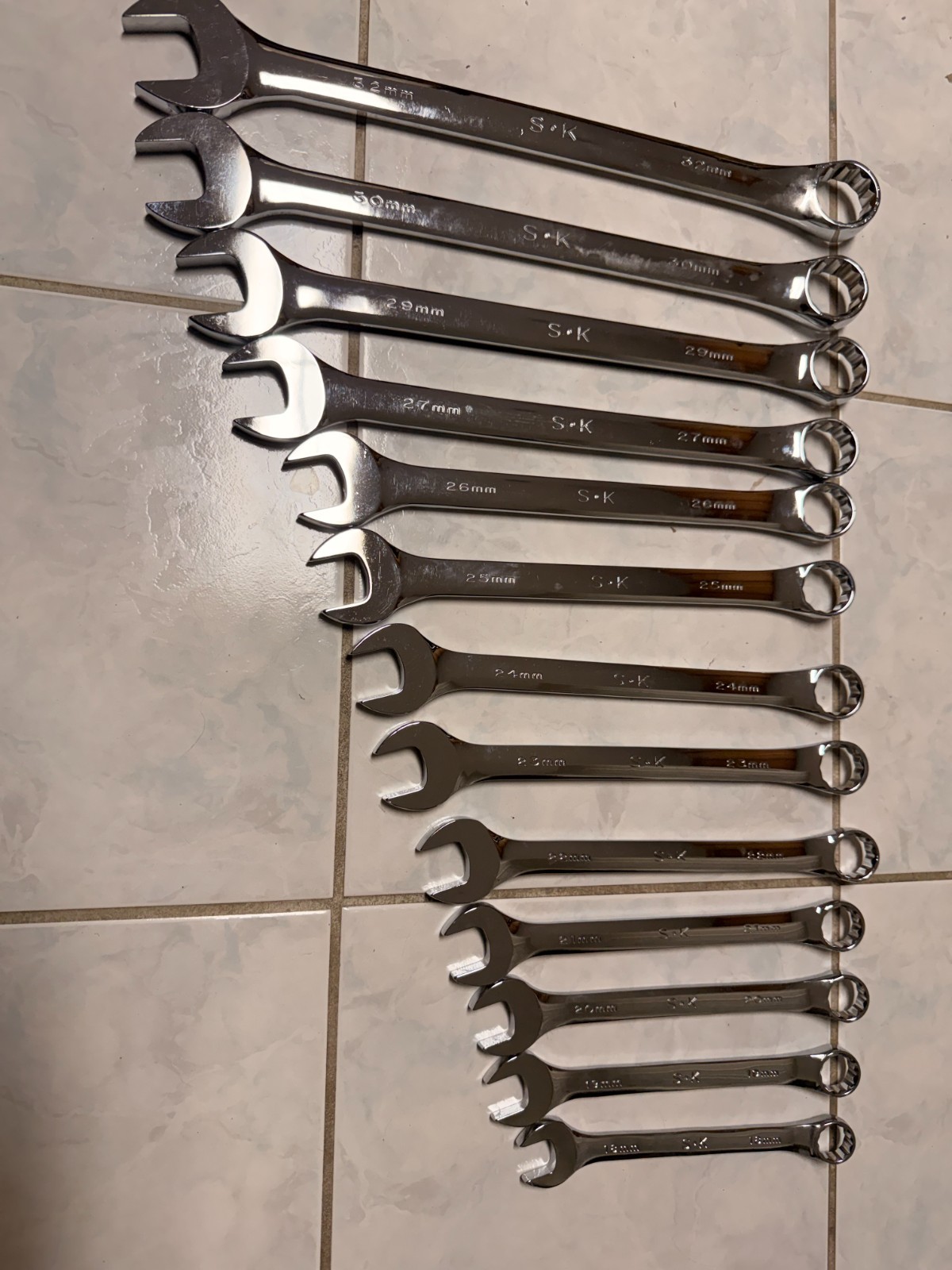 SK SuperKrome SureGrip 22-Piece Metric Wrench Set