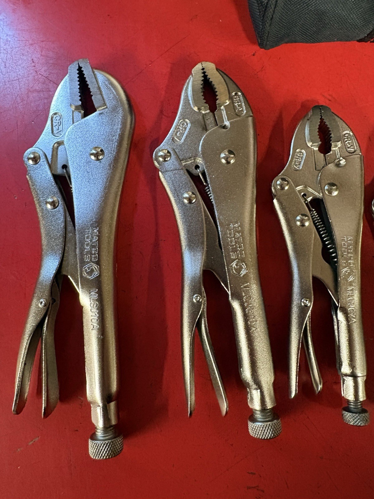Mac Tools 10 Pc Locking plier set with bag New
