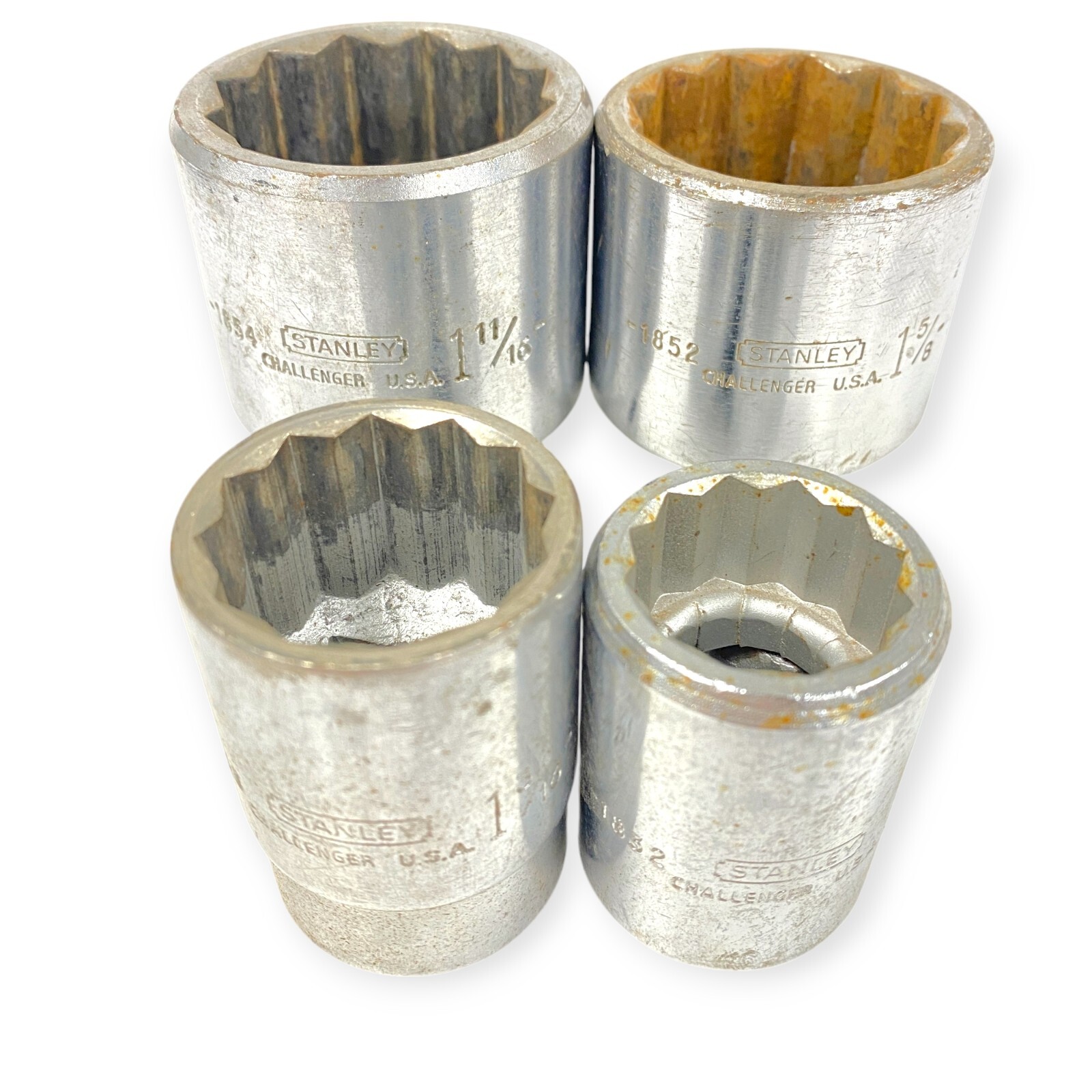 Stanley Challenger 12 Point 3/4 in Drive SAE Socket Set Made in USA, 4 Pcs