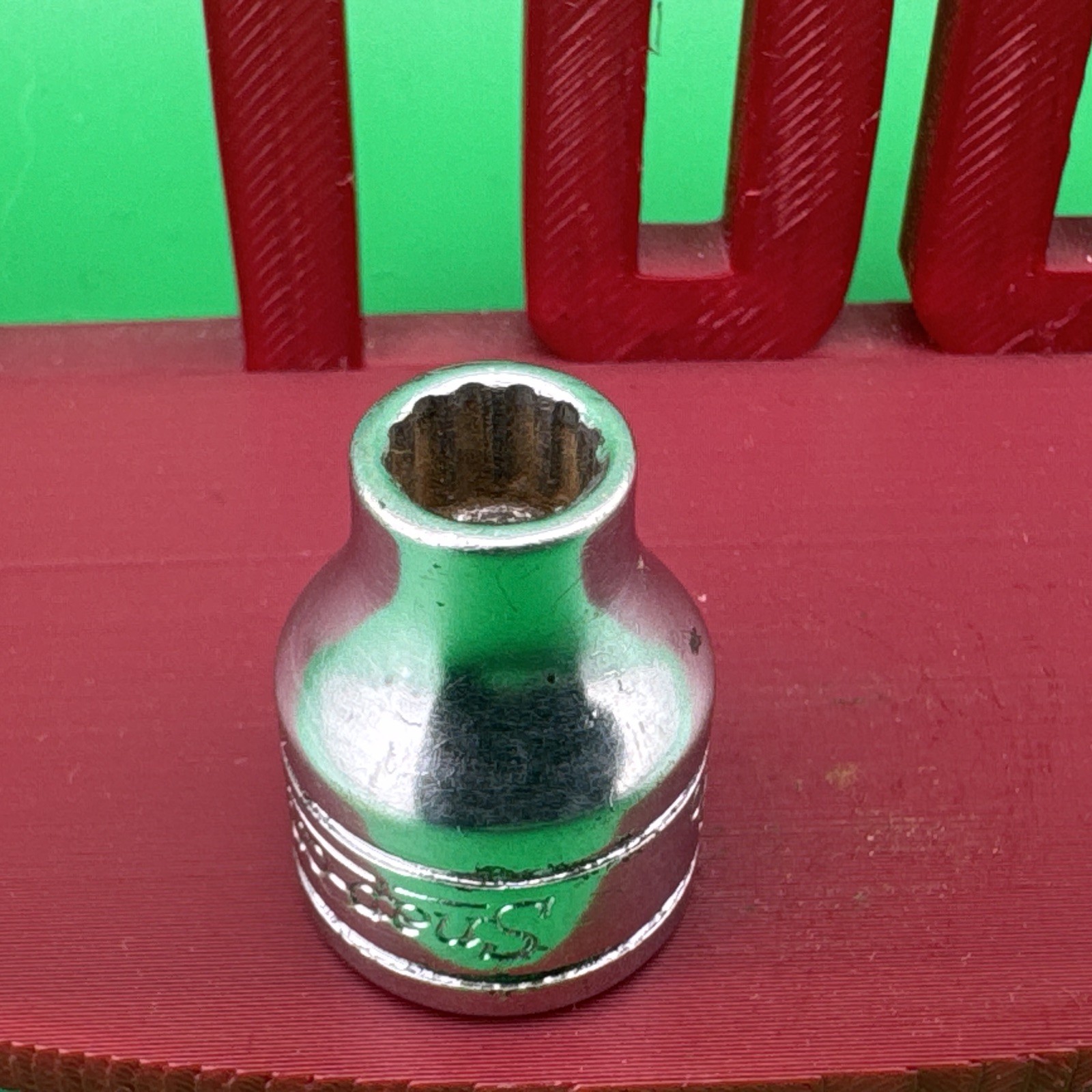 Snap On F081 3/8″ Drive 12-Point SAE 1/4″ Shallow Chrome Socket 1
