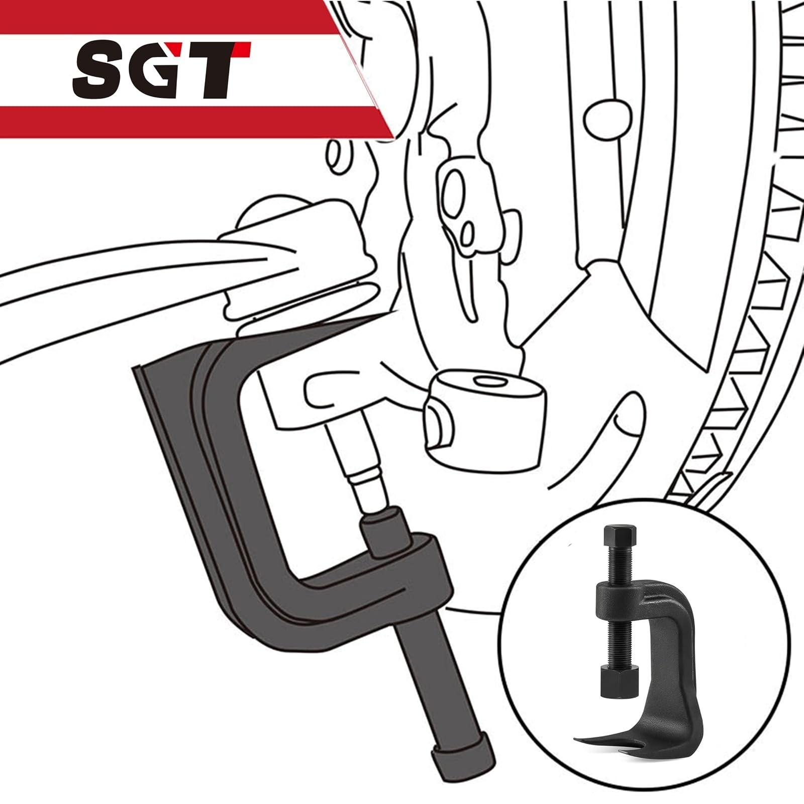 SGT Ball Joint Separator, Universal Ball Joint Puller with Lower Control Arm Pry