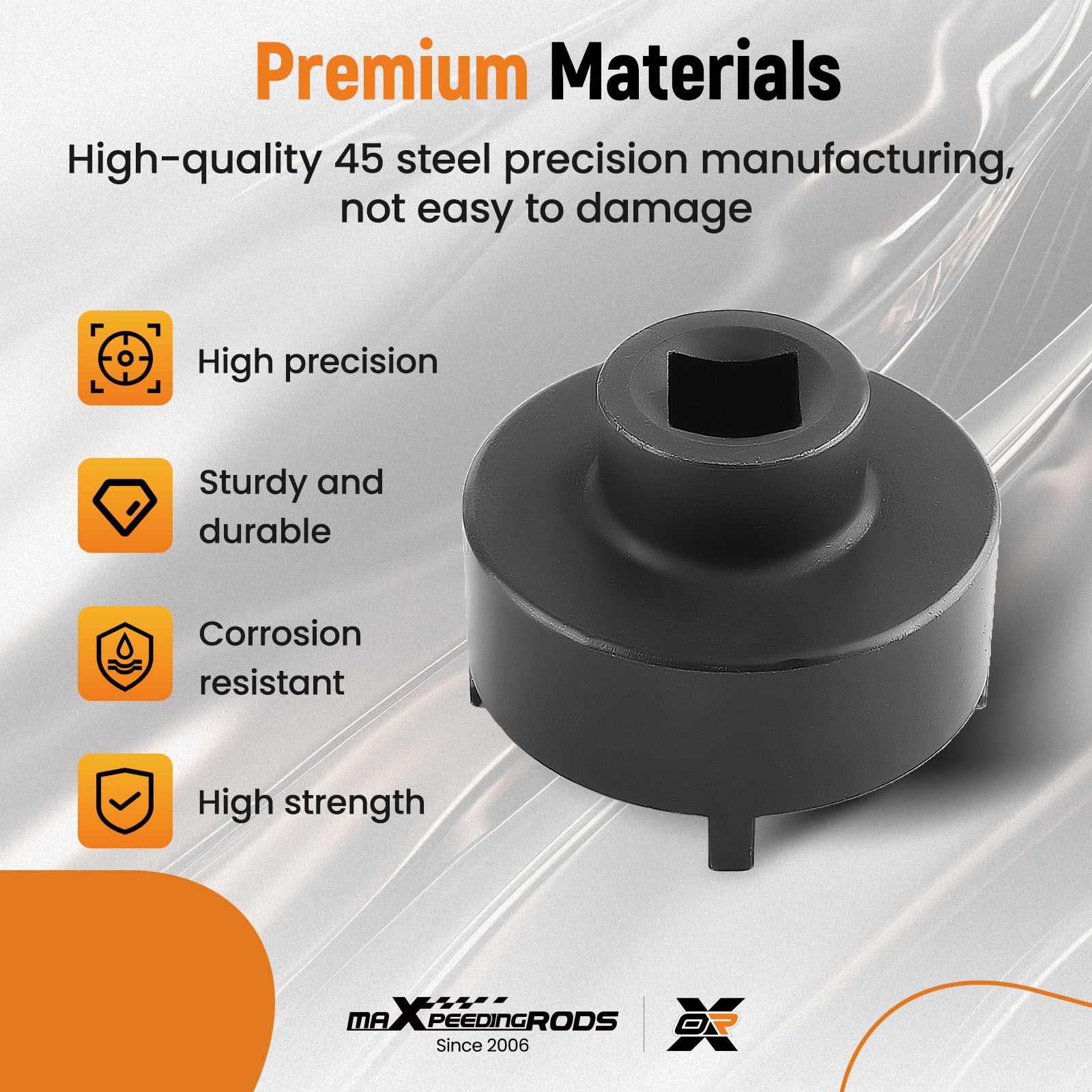 9X 1/2″ & 3/4″ DRIVE GROOVED LOCK NUTS SOCKET SET FOR KM4, KM5, KM6, KM7, KM8