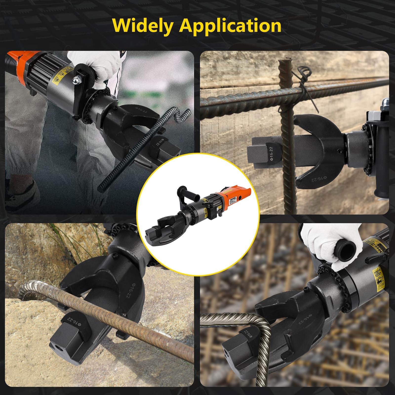 0-130° Electric Rebar Bender 7/8″ (22mm) Hydraulic Portable Rebar Bending 1200W