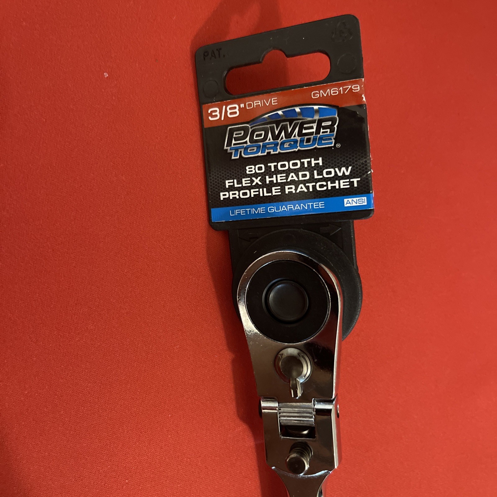 Power Torque GM6179. 3/8” Drive, Flex Head, Quick Release Chrome Ratchet Wrench