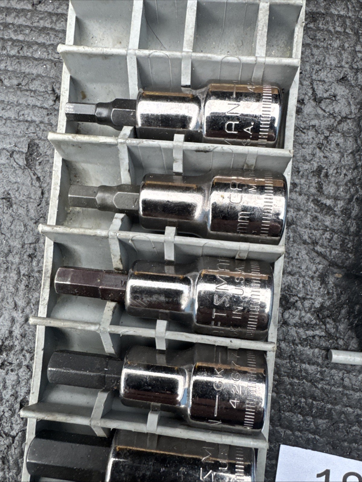 Sears Craftsman USA 6pc Socket Set 3/8 Drive Metric 34448 Hex Bit 2 Used 4 New